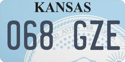 KS license plate 068GZE