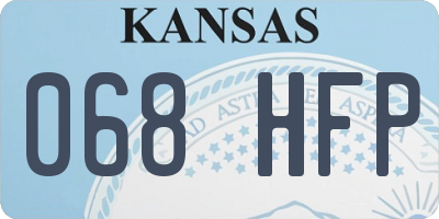 KS license plate 068HFP