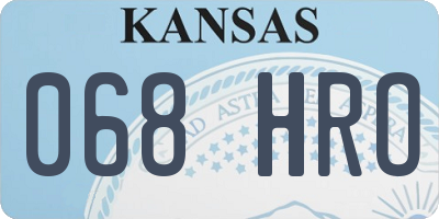 KS license plate 068HRO