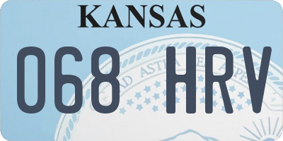 KS license plate 068HRV