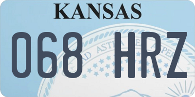 KS license plate 068HRZ