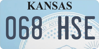 KS license plate 068HSE