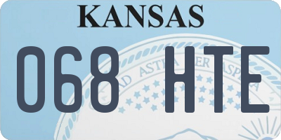 KS license plate 068HTE