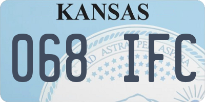KS license plate 068IFC