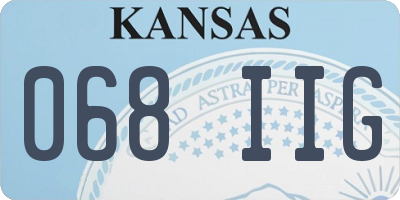 KS license plate 068IIG