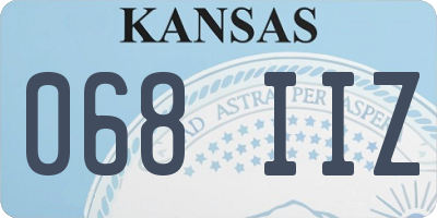 KS license plate 068IIZ