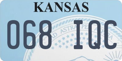 KS license plate 068IQC