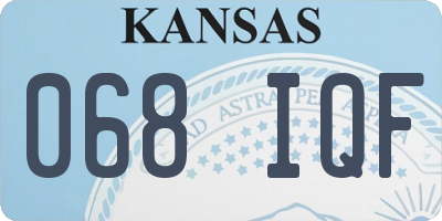 KS license plate 068IQF
