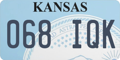 KS license plate 068IQK