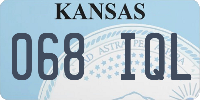 KS license plate 068IQL