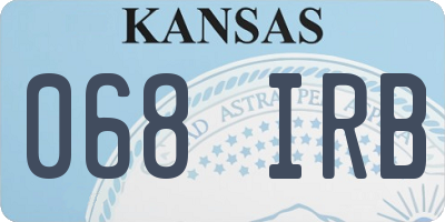 KS license plate 068IRB
