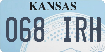 KS license plate 068IRH