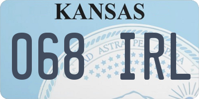 KS license plate 068IRL