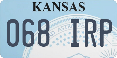 KS license plate 068IRP