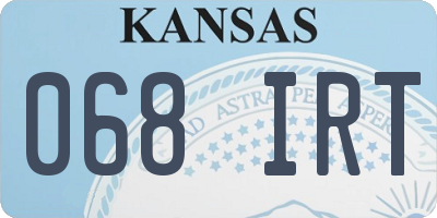 KS license plate 068IRT