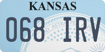 KS license plate 068IRV