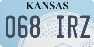 KS license plate 068IRZ