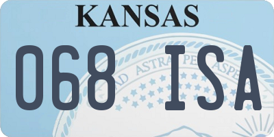 KS license plate 068ISA
