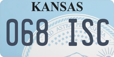 KS license plate 068ISC