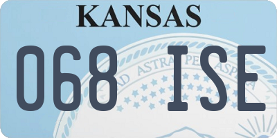 KS license plate 068ISE