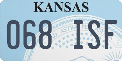 KS license plate 068ISF
