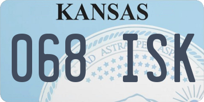 KS license plate 068ISK