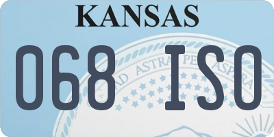 KS license plate 068ISO