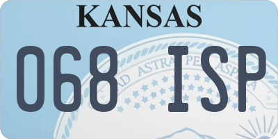 KS license plate 068ISP