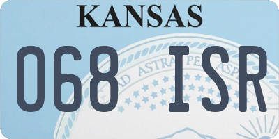 KS license plate 068ISR