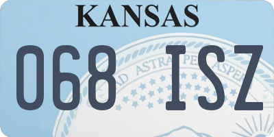 KS license plate 068ISZ