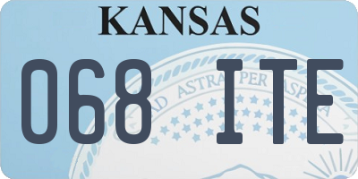 KS license plate 068ITE
