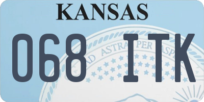 KS license plate 068ITK
