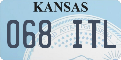 KS license plate 068ITL
