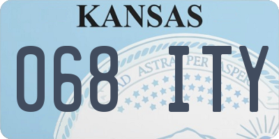 KS license plate 068ITY