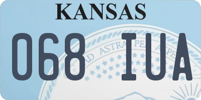 KS license plate 068IUA