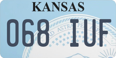 KS license plate 068IUF