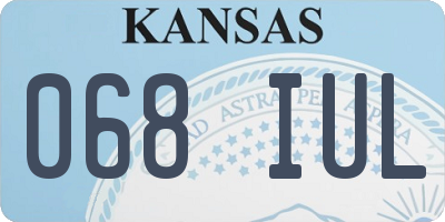 KS license plate 068IUL