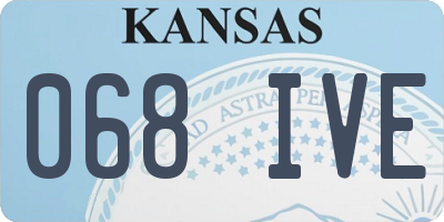 KS license plate 068IVE