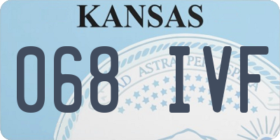KS license plate 068IVF