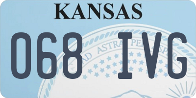 KS license plate 068IVG