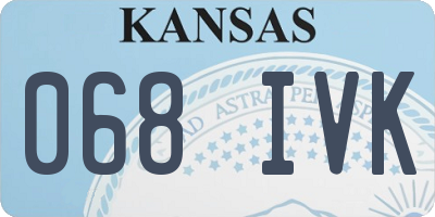 KS license plate 068IVK