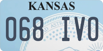 KS license plate 068IVO