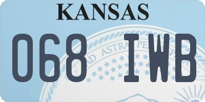 KS license plate 068IWB