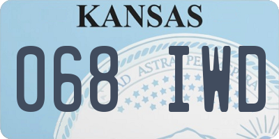 KS license plate 068IWD