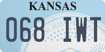KS license plate 068IWT