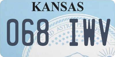KS license plate 068IWV