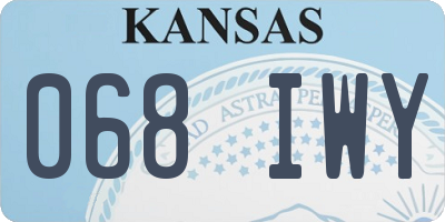 KS license plate 068IWY