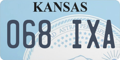 KS license plate 068IXA
