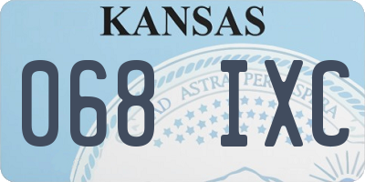 KS license plate 068IXC