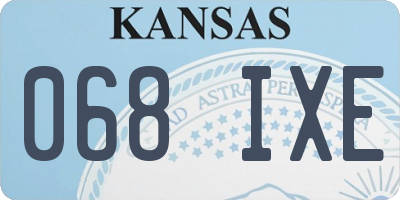 KS license plate 068IXE